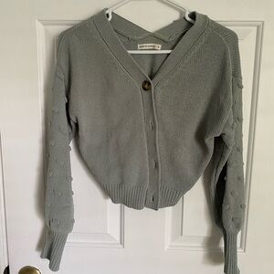 Cropped Button-up Cardigan